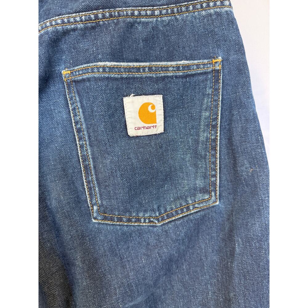 EUC Carhartt WIP Newel Pant Denim Blue Jeans, Men's 32, Relaxed Straight Tapered - Picture 6 of 7